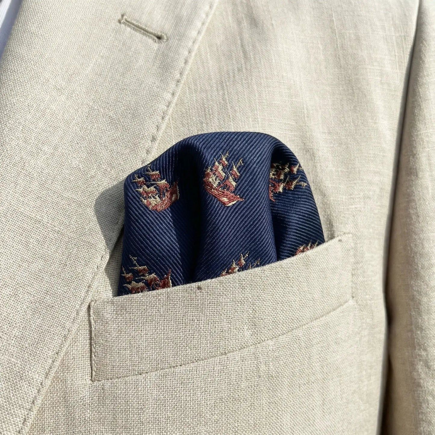 Nautical Sailing Ship Pocket Square by OFL Ties