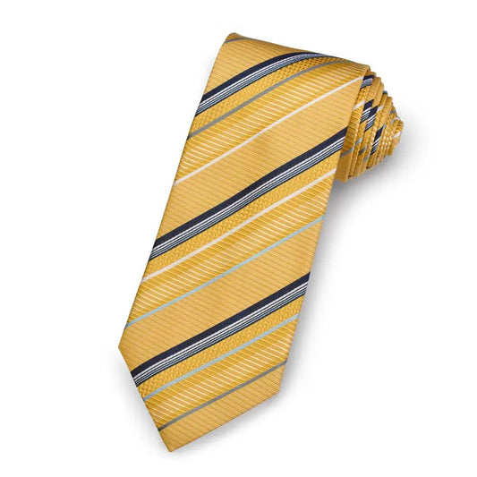 The Pembroke Silk Stripe Tie by Benson & Clegg