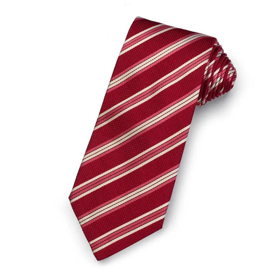 The St James Silk Stripe Tie by Benson & Clegg
