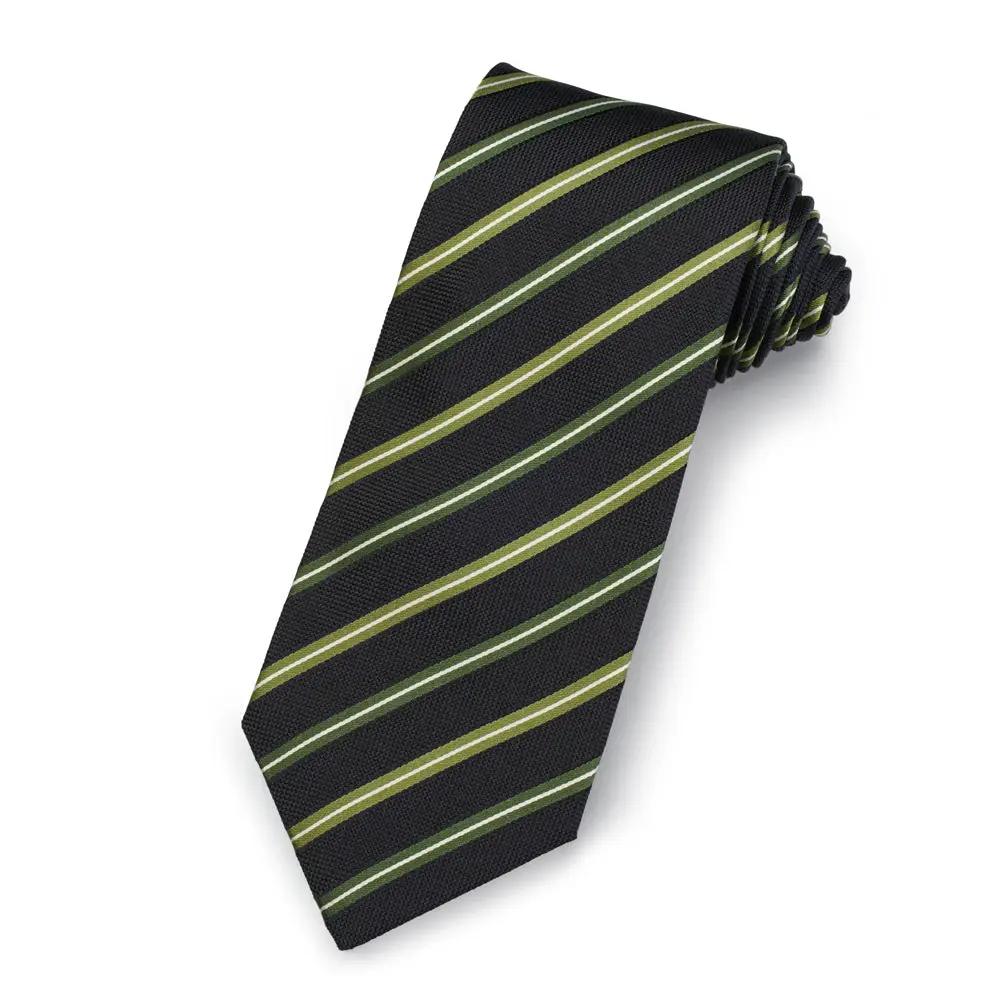 The Sandringham Silk Stripe Tie by Benson & Clegg