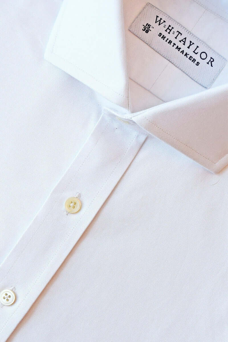 Plain White Oxford Men's Bespoke Shirt - whtshirtmakers.com