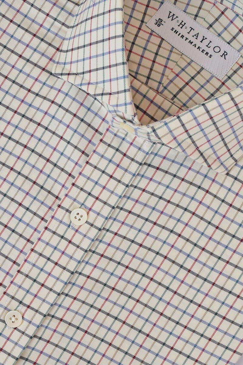 Green Kendal Country Check Twill Men's Bespoke Shirt - whtshirtmakers.com