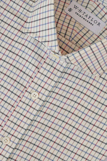 W.H Taylor shirtmakers Green Kendal Country Check Twill Bespoke Shirt