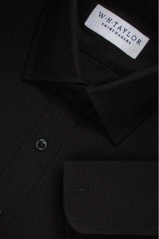 Pack of Three Plain Black Poplin Ladies Bespoke Shirt - whtshirtmakers.com