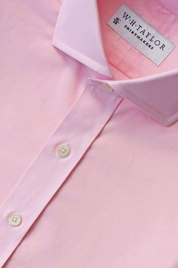 W.H Taylor shirtmakers Pack of Three Plain Pink Poplin Bespoke Shirt