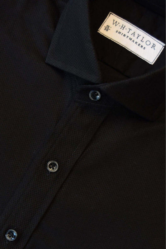 Black Marcella Tuxedo Evening Ladies Bespoke Shirt - whtshirtmakers.com