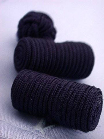 W.H Taylor shirtmakers Navy Blue Knotted Barrel Cufflinks
