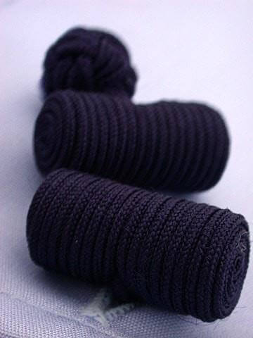 W.H Taylor shirtmakers Navy Blue Knotted Barrel Cufflinks