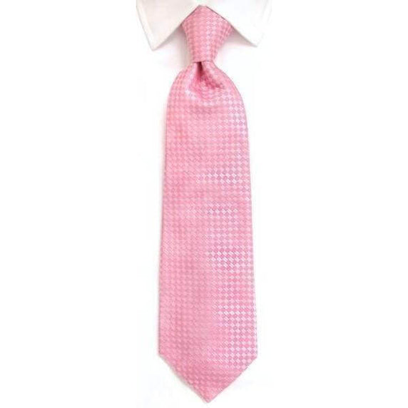 W.H Taylor shirtmakers Handmade Pink Plain Silk Tie