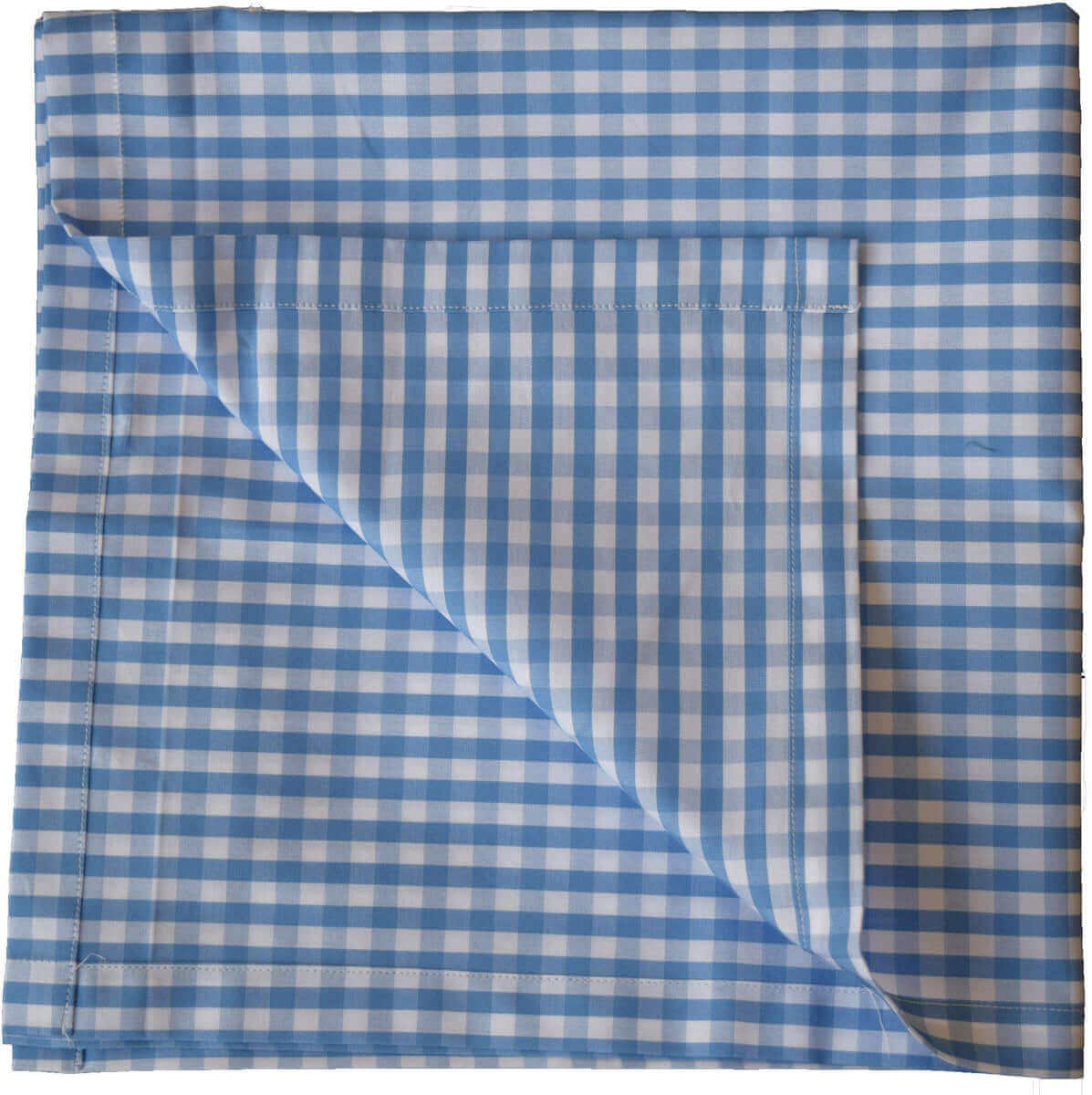 Large Blue Small Gingham Handkerchief - whtshirtmakers.com